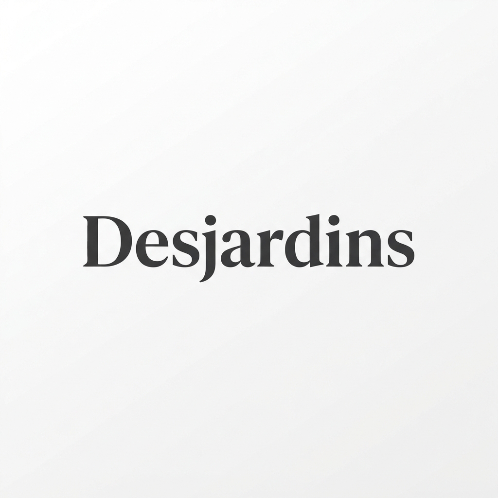 The word “Desjardins” appears in large black serif type centered on a white background.
